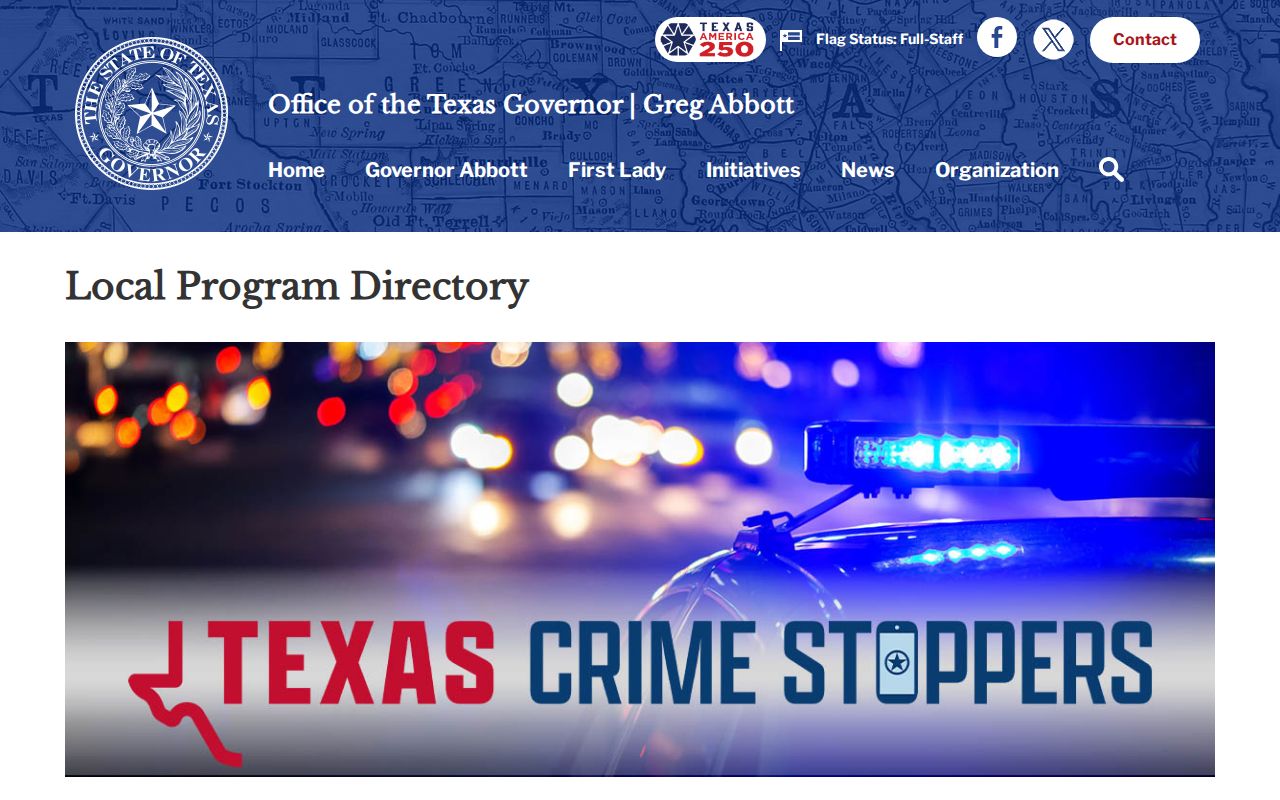 Mitchell County public-safety program information, Texas Crime Stoppers directory